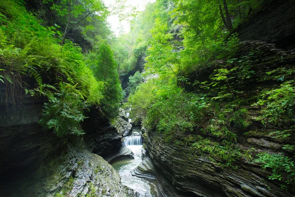 沃特金斯格伦纽约州瀑布 — 图库照片