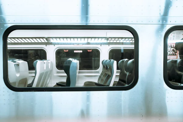 Train Window and Seats — Stock Photo, Image