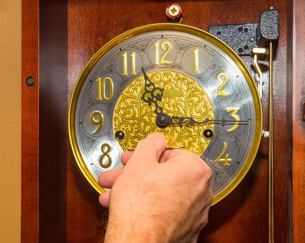 Winding Grandfather Clock — Stock Photo, Image