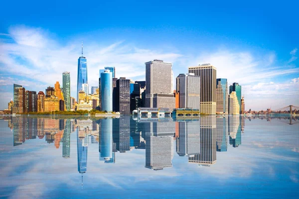 NYC Skyline Financial District — Stock Photo, Image