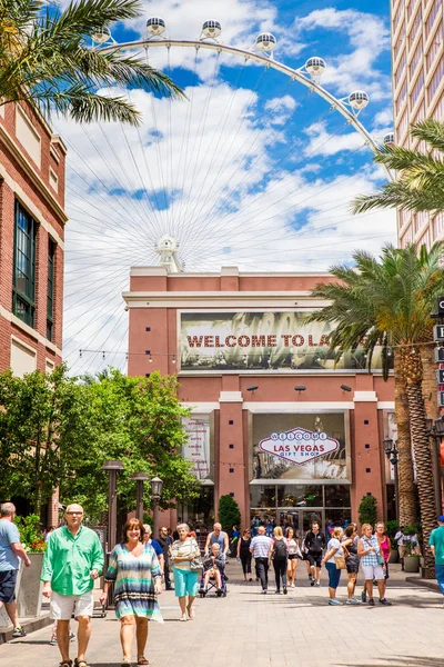 Las Vegas Nevada May 2017 View Outdoor Linq Promenade Pedestrian — Stock Photo, Image