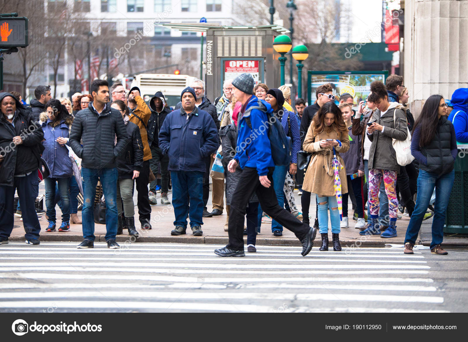 New York City March 2018 Busy New York City Street Stock Editorial