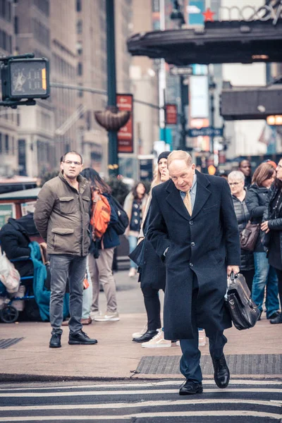 New York City March 2018 Busy New York City Street — Stock Photo, Image