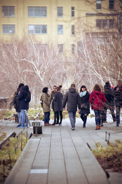 Nova Cidade Iorque Março 2018 Vista High Line Park Manhattan — Fotografia de Stock