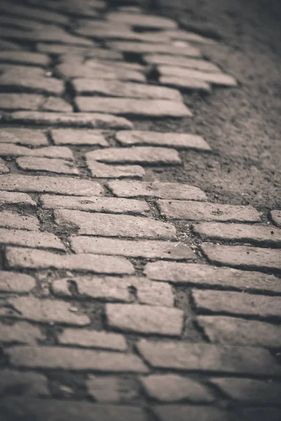 Alte New Yorker Kopfsteinpflasterstraße Mit Asphalt Repariert — Stockfoto