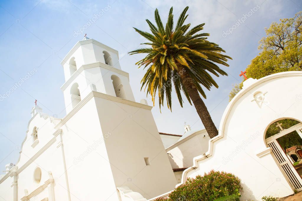 View of Historic San Luis Rey Mission in Oceanside California