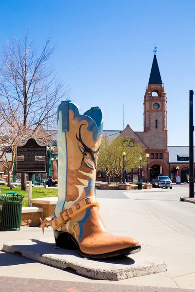 Cheyenne Wyoming Dubna 2018 Pohled Historické Centrum Cheyenne Wyomingu Dominantou — Stock fotografie