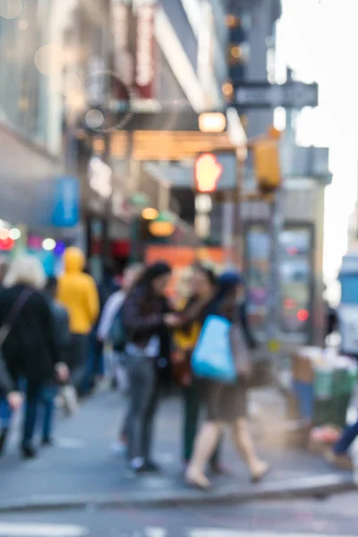 Desenfocado Nueva York Desenfoque Escena Callejera Con Gente — Foto de Stock