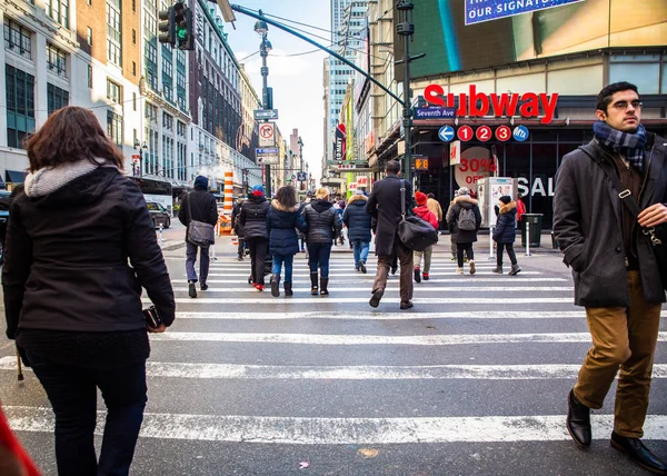 New York City December 2018 Street Scene New York City — Stock Photo, Image