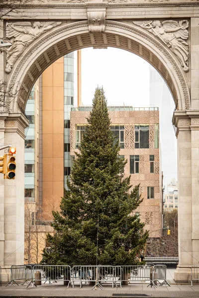 Washington Square Park Greenwich Village New York City Tijdens Kerstvakantie — Stockfoto