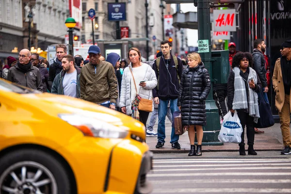 New York City December 2018 City Life Street Scene People — Stock Photo, Image