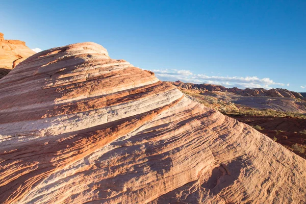 Piękne Geologiczne Formacje Skalne Parku Stanowego Dolina Ognia Nevadzie — Zdjęcie stockowe