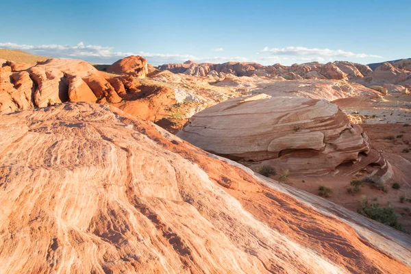 Piękne Geologiczne Formacje Skalne Parku Stanowego Dolina Ognia Nevadzie — Zdjęcie stockowe