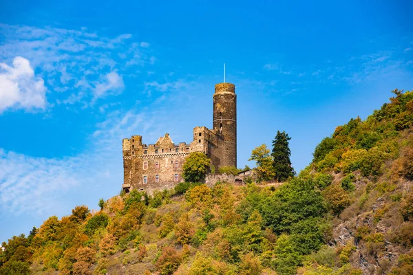 Castillo Histórico Maus Sankt Goar Alemania Visto Desde Río Rin —  Fotos de Stock