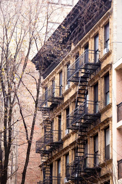 Pohled Činžovní Domy New Yorku — Stock fotografie