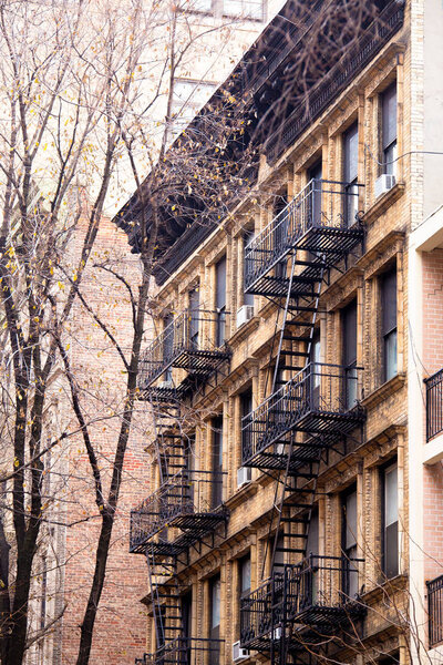 View of New York City apartment buildings