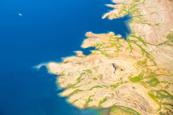 Fotografía Aérea Sobre Oeste Estados Unidos Con Formas Terrestres Lago —  Fotos de Stock