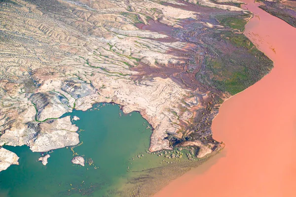 Flyfoto Vestlige Usa Med Landformer Colorado River Sikte – stockfoto