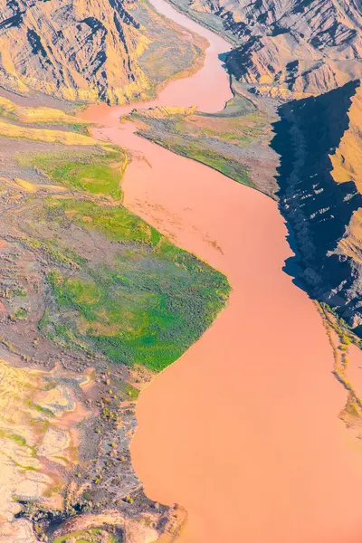 Batı Amerika Üzerinde Manzara Colorado Nehri Manzaralı Hava Fotoğrafçılığı — Stok fotoğraf