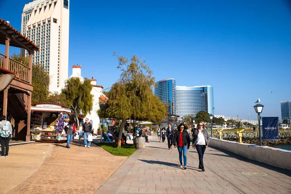 San Diego Kalifornien Februar 2020 Blick Auf Das Seaport Village — Stockfoto