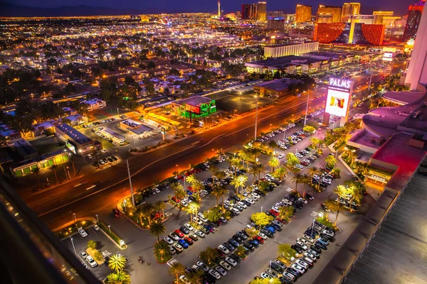 Las Vegas Nevada Febbraio 2020 Vista Serale Dall Alto Las — Foto Stock