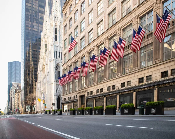 Nova Cidade Iorque Eua Abril 2020 Ruas Vazias Centro Manhattan — Fotografia de Stock