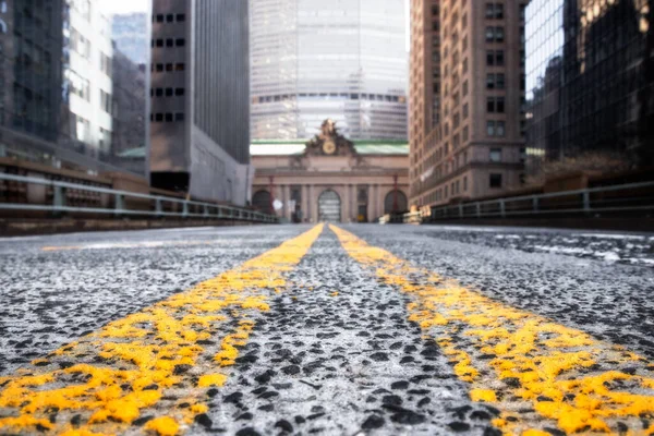 New York City Avril 2020 Vue Rue Vide Grand Central — Photo