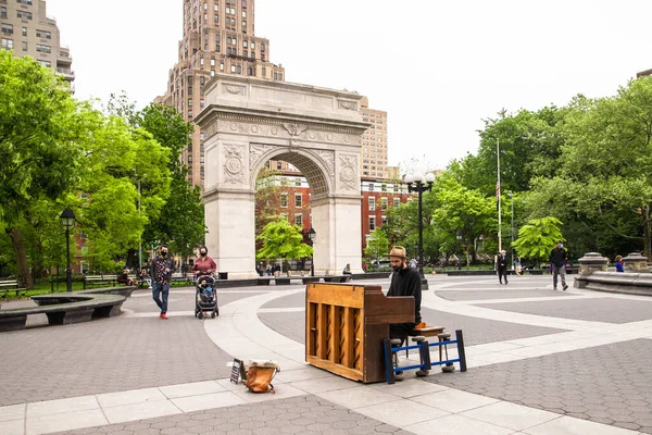 New York City Května 2020 Pohled Historického Parku Washington Square — Stock fotografie