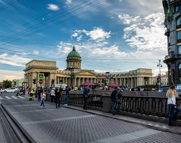Казанський собор у Санкт-Петербург, Російська Федерація — стокове фото
