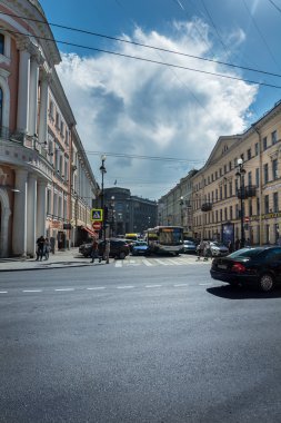 Kavşak üzerinde Nevsky Prospekt, St. Petersburg, Rusya Federasyonu