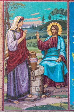  Dökülmüş kan üzerinde kurtarıcı Kilisesi. Mozaik desen içinde