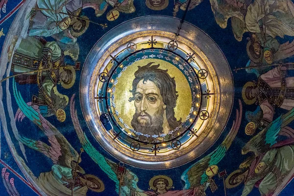 Церковь Спасителя на Крови. Мозаика на внутренней стороне — стоковое фото