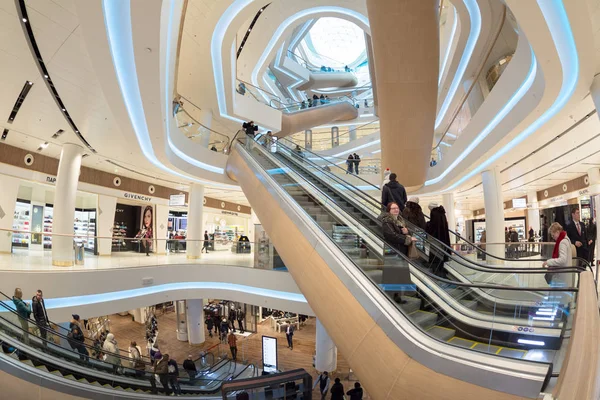 Futuristic interior renovated shopping center — Stock Photo, Image