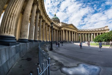 Kazan Katedrali görkemli sütunlu balıkgözü fotoğrafı