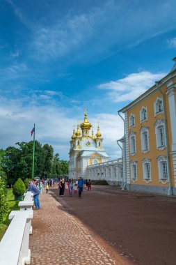 Peterhof, St Petersburg, Rusya 'daki Peters Sarayı. 
