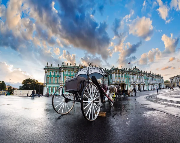 Tränare för promenader på Palatstorget i St Petersburg, Russ — Stockfoto