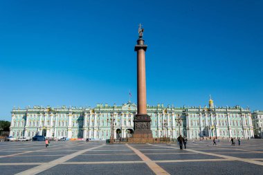 Alexander sütun palace square, saint petersburg, Rusya Federasyonu