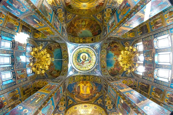 Church of the Savior on Spilled Blood. Interior. The " Pantocra — Stock Photo, Image