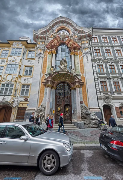 Vstup Asamkirche. — Stock fotografie