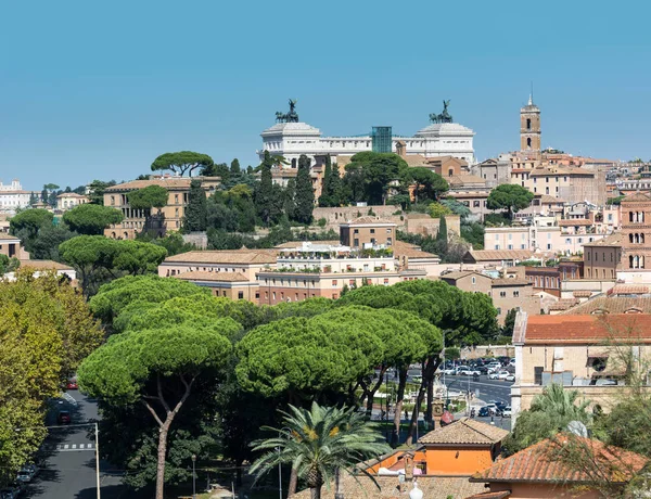 View on Rome from Orange Garden, Giardino degli Aranci on Aventi — Stockfoto