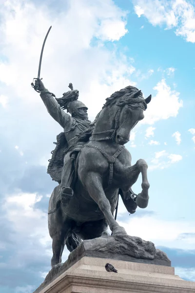 Памятник Виктору Эммануилу II на набережной Скьявони — стоковое фото