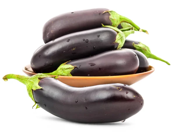 Aubergine. Isolement sur fond blanc — Photo