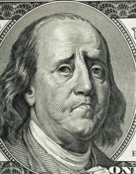 Retrato de desenhos animados de Franklin — Fotografia de Stock