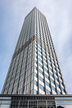 FRANKFURT AM MAIN, GERMANY - MAY 18, 2016: Skyscrapers of Frankfurt am Main. Frankfurt am Main is a dynamic and international financial and trade city with the most imposing skyline in Germany.