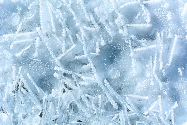 Rime Frost Ice Texture Ice Pattern Texture — Stock Photo, Image