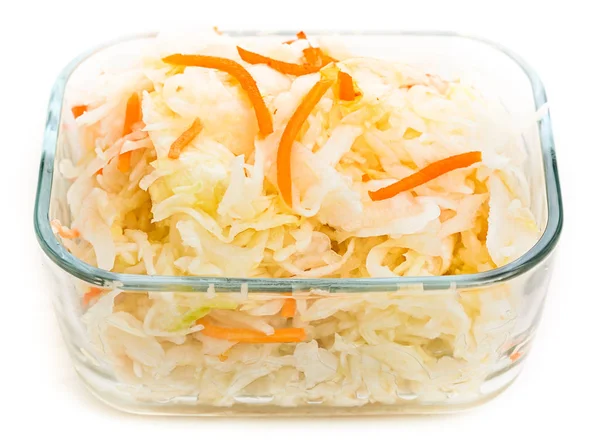 Marinated Cabbage Glass Container — Stock Photo, Image
