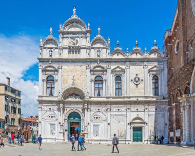 Venedik, İtalya - 16 Mayıs 2019 Scuola Grande di San Marco