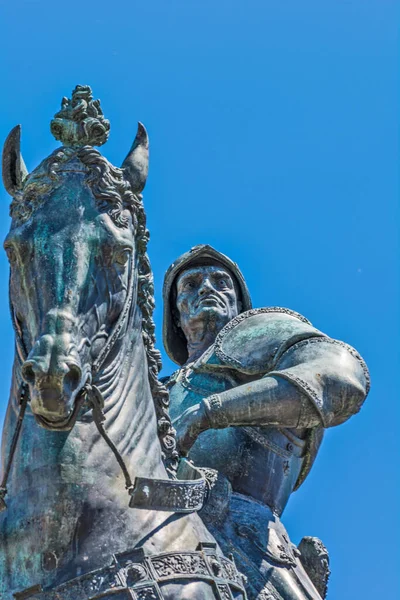Veneza Itália Maio 2019 Monumento Comandante Condotier Bartolomeo Colleoni Veneza — Fotografia de Stock