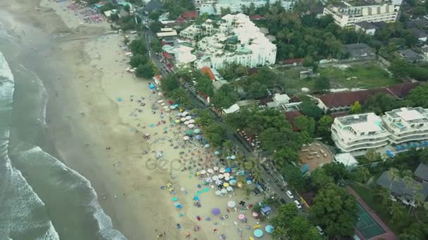 Vista aérea na praia. Bali. Oceano — Vídeo de Stock