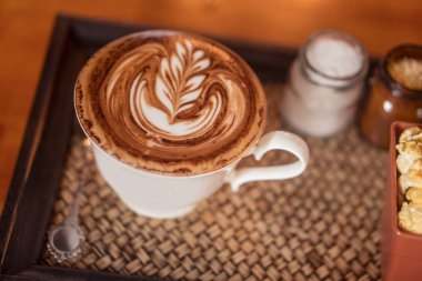 Kahve güzel Latte ile sanat